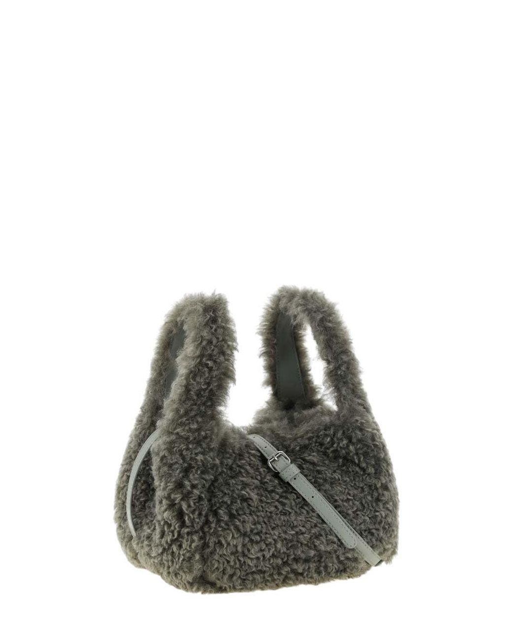 Stella McCartney Gray Logo Double Small Shoulder Bag