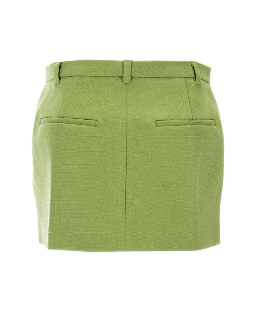 Miu Miu Green Above Knee Skirt