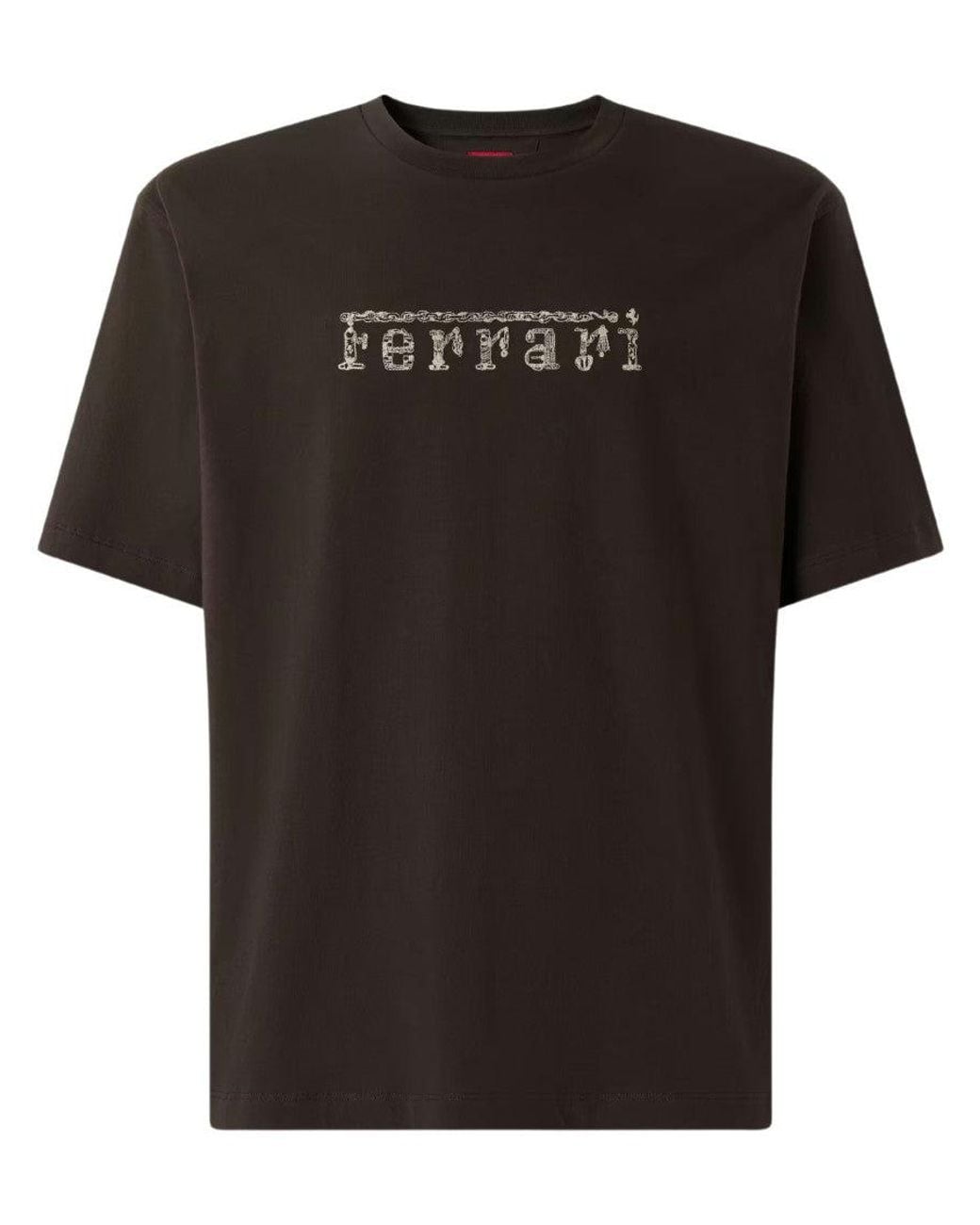 Ferrari Black Dark Logo T-Shirt for men