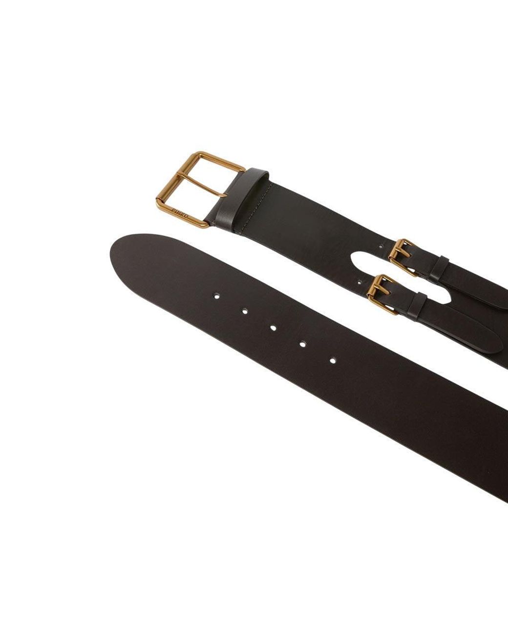 Pinko Black Square Buckle Belt