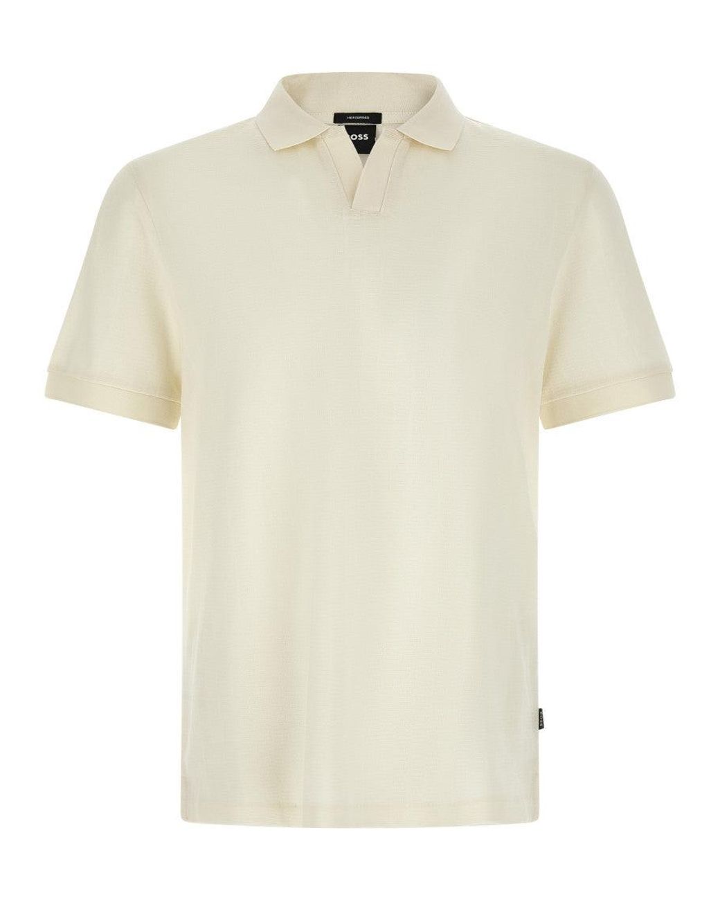 Boss White Off Solid Polo for men