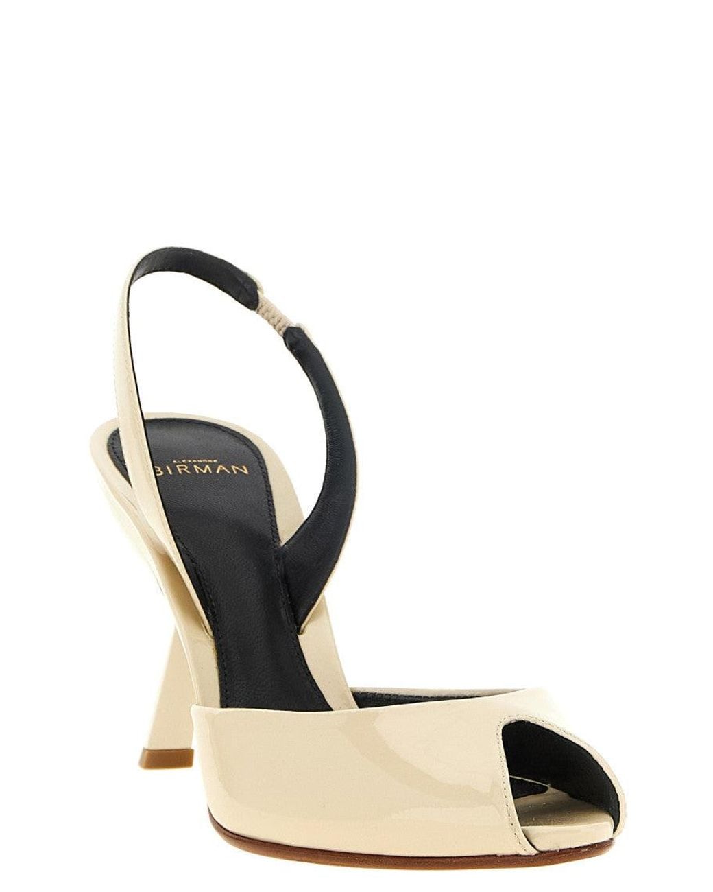 Alexandre Birman Metallic Natural Miranda Slingback Pumps