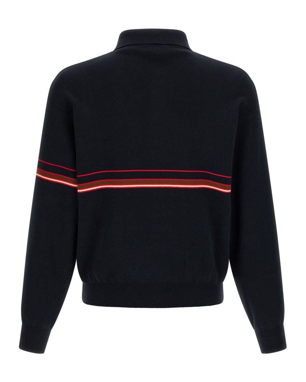 Versace Blue Stripes Shirt Collar Polo for men
