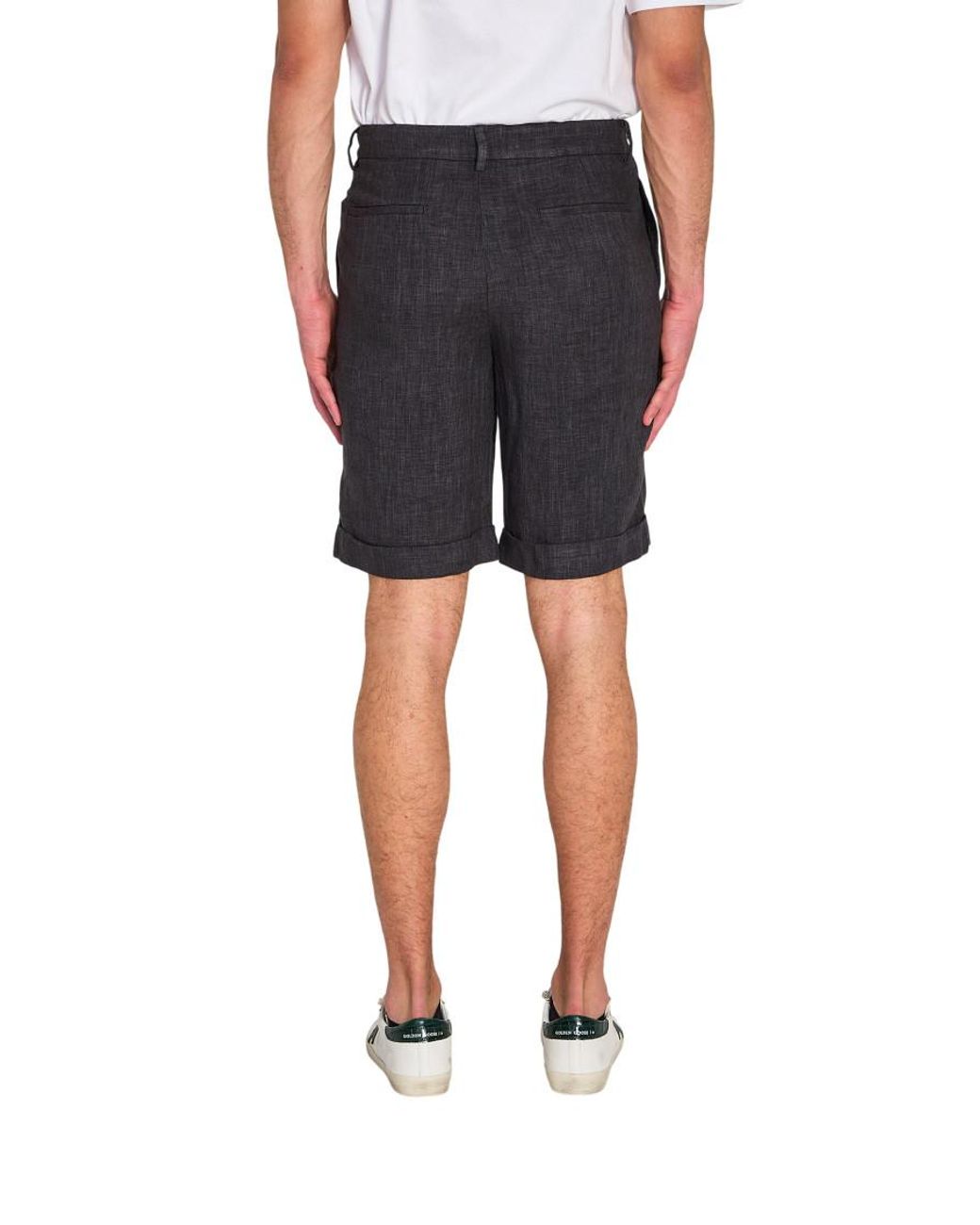 Barena Gray Solid Shorts for men