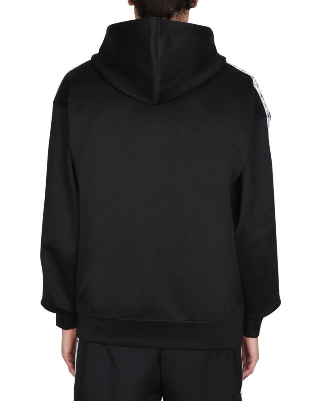 Moschino Black Full-Zip Sweatshirt With Logo Accents for men