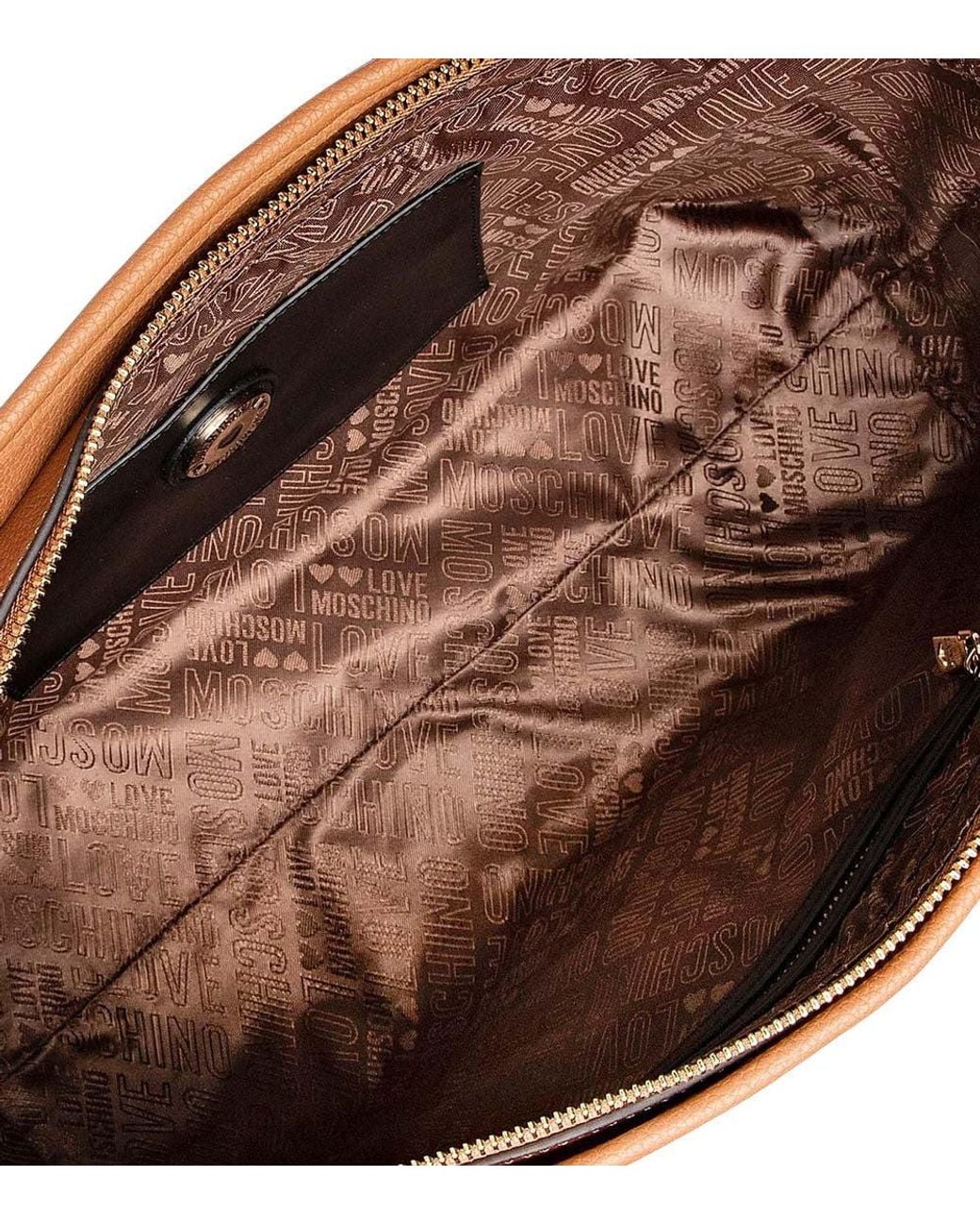 Love Moschino Brown Logo Large Tote