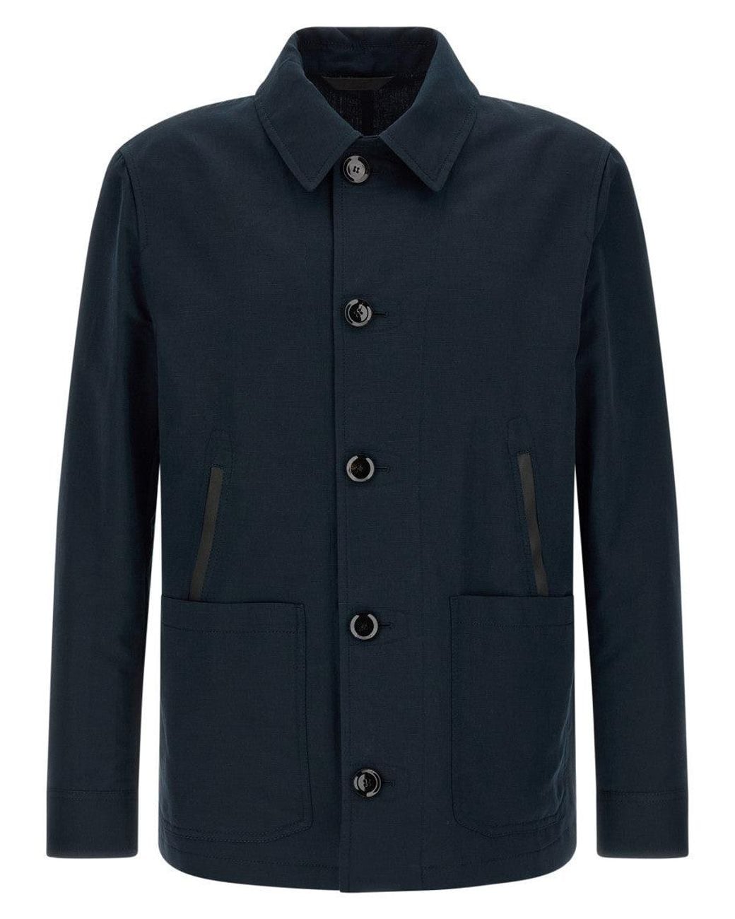Brioni Blue Shirt Collar Jacket for men