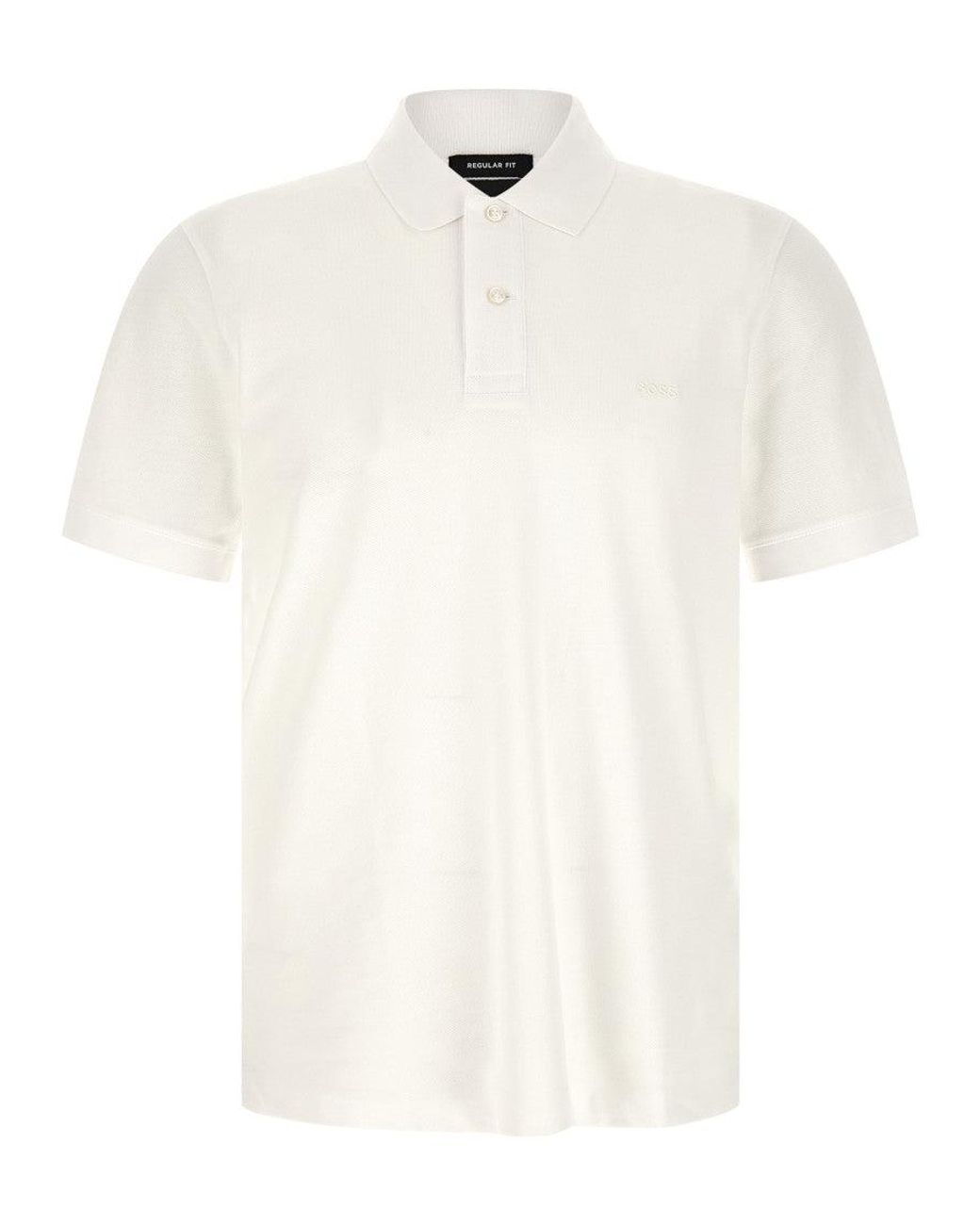 Boss White 'Pallas' Polo Shirt for men