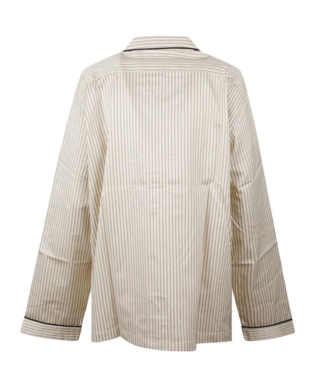 Tekla Natural Regular Stripes Shirt