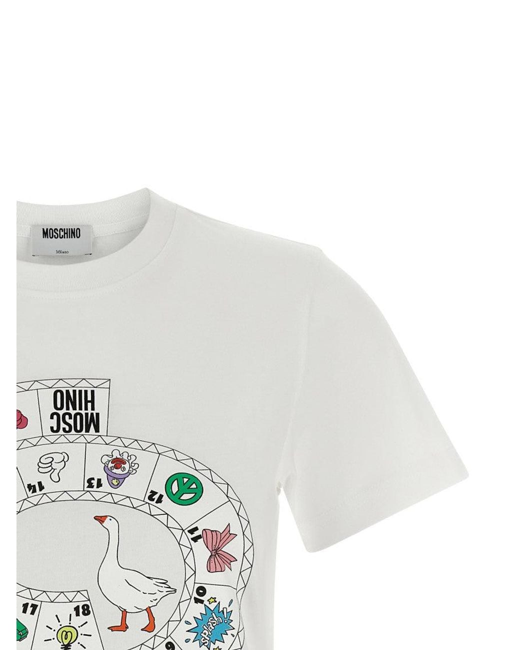 Moschino White Printed T-Shirt