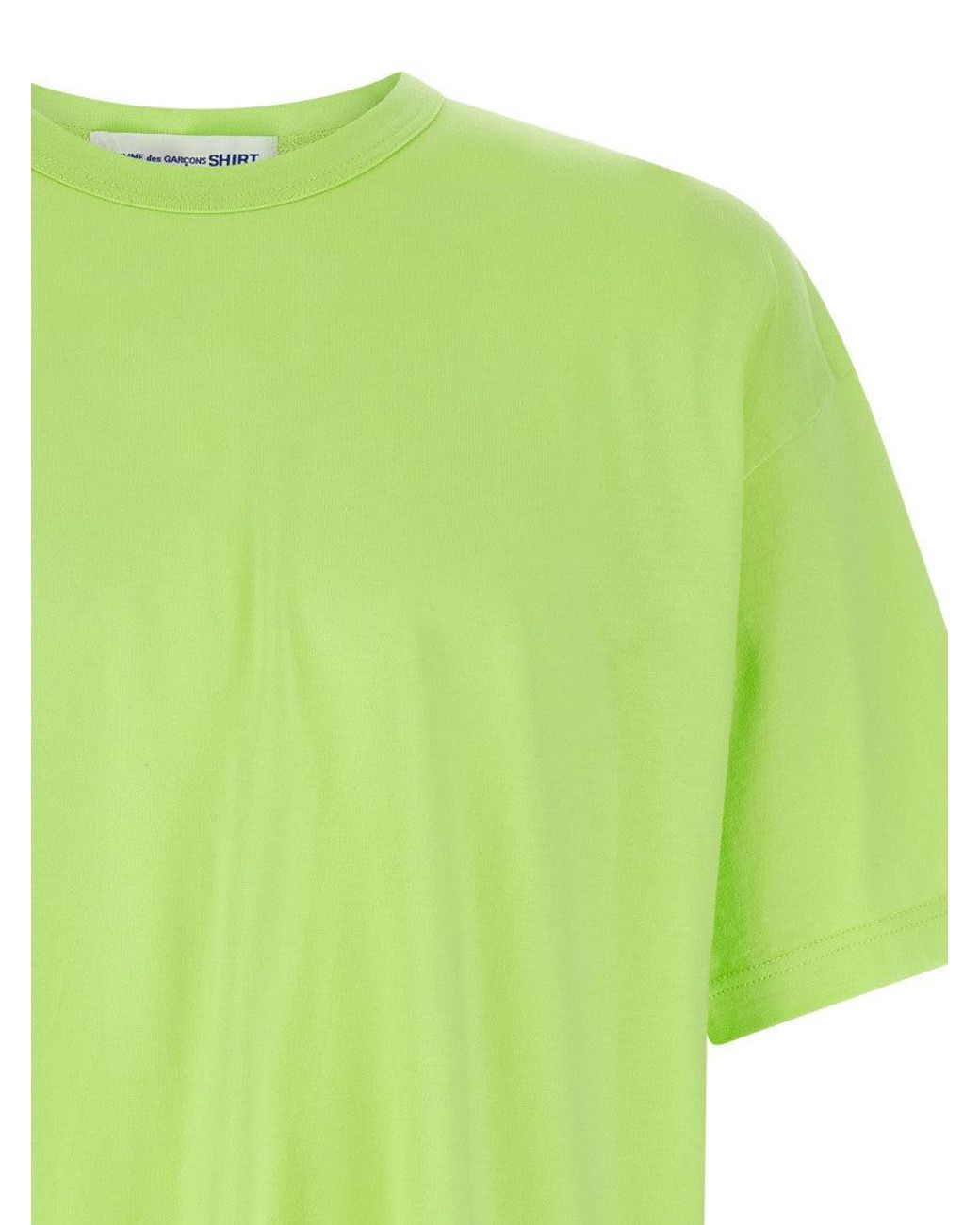 Comme des Garçons Green Logo Print T-Shirt for men
