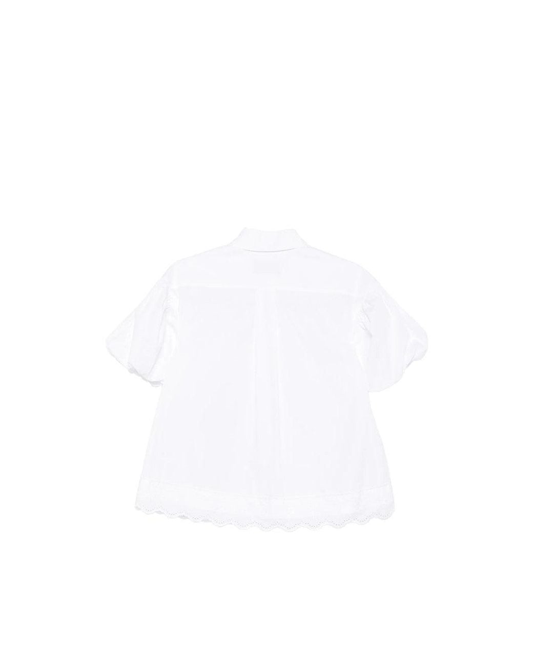 Simone Rocha White Regular Solid Shirt