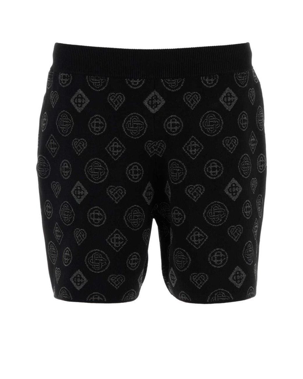 Casablanca Black Logo Shorts for men