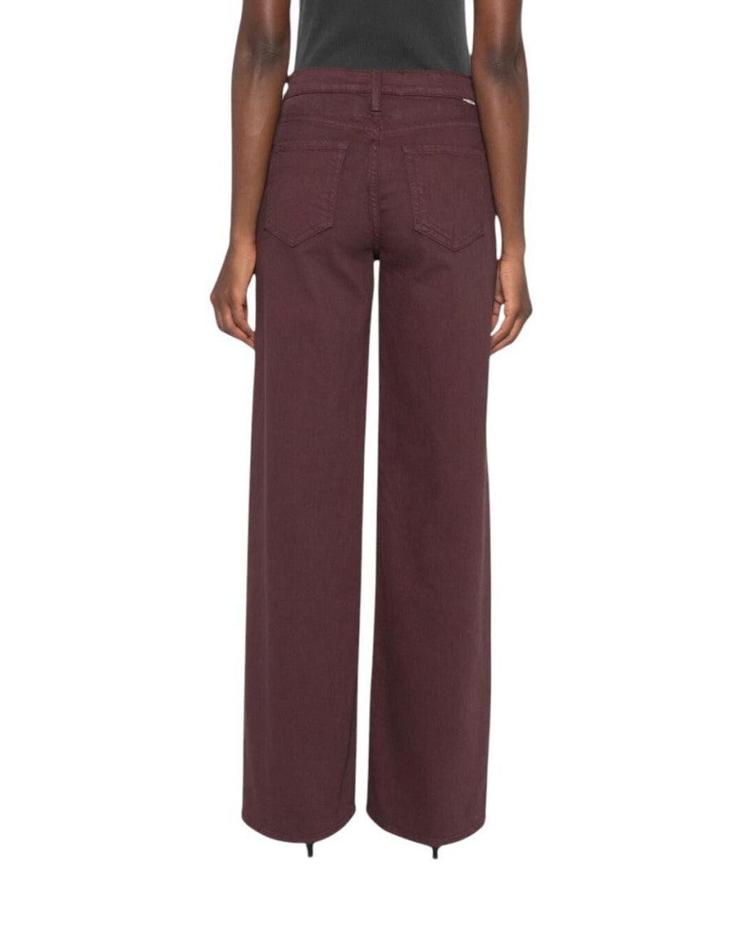 Mother Purple Marron High Rise Jeans