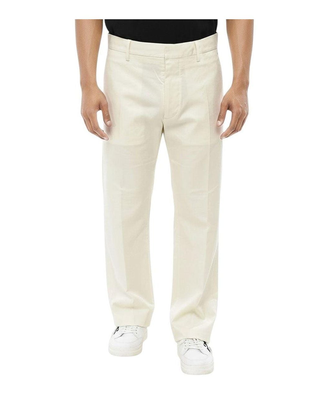 DSquared² Natural Off Solid Trousers for men