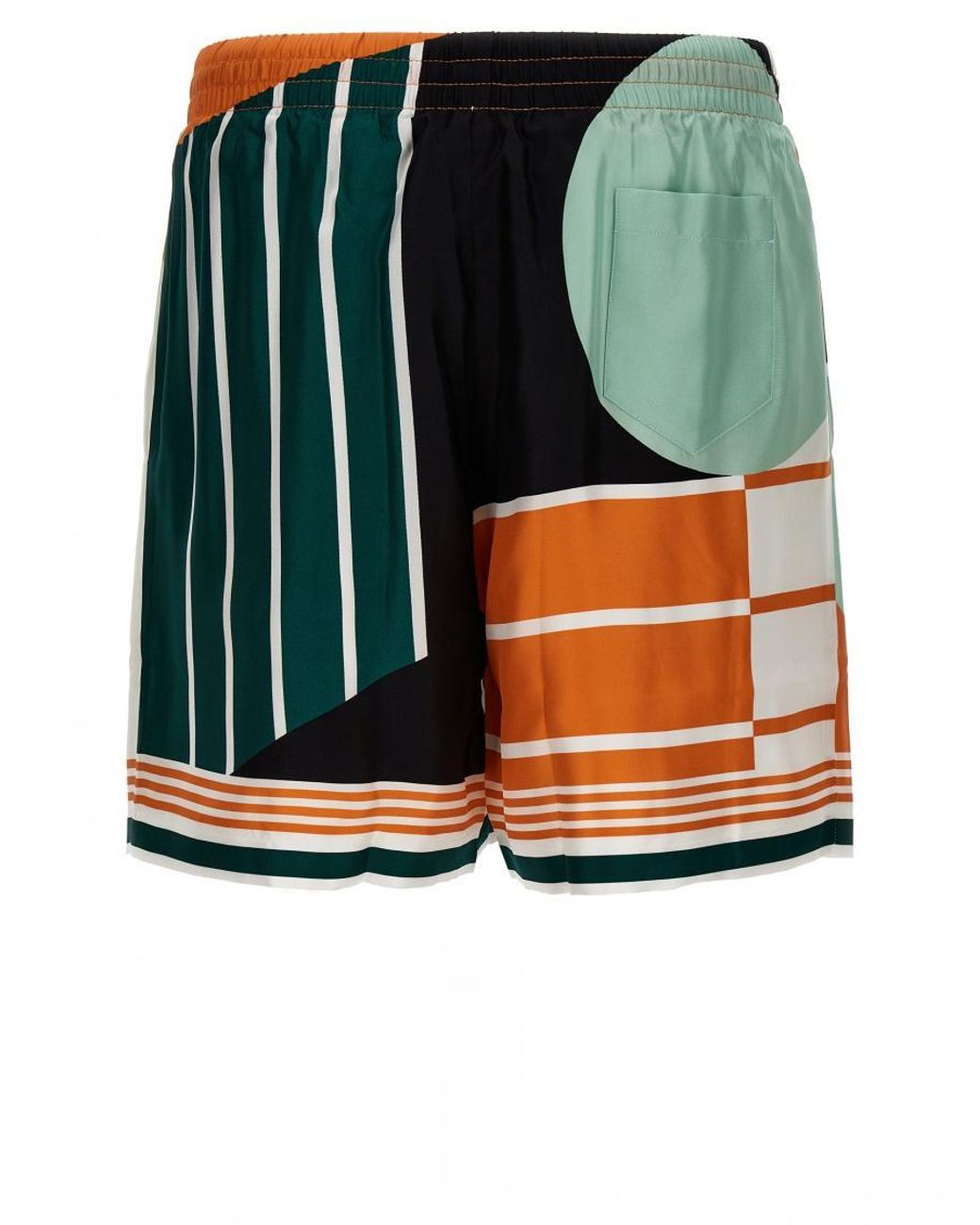 Casablanca Green Printed Bermuda Shorts for men