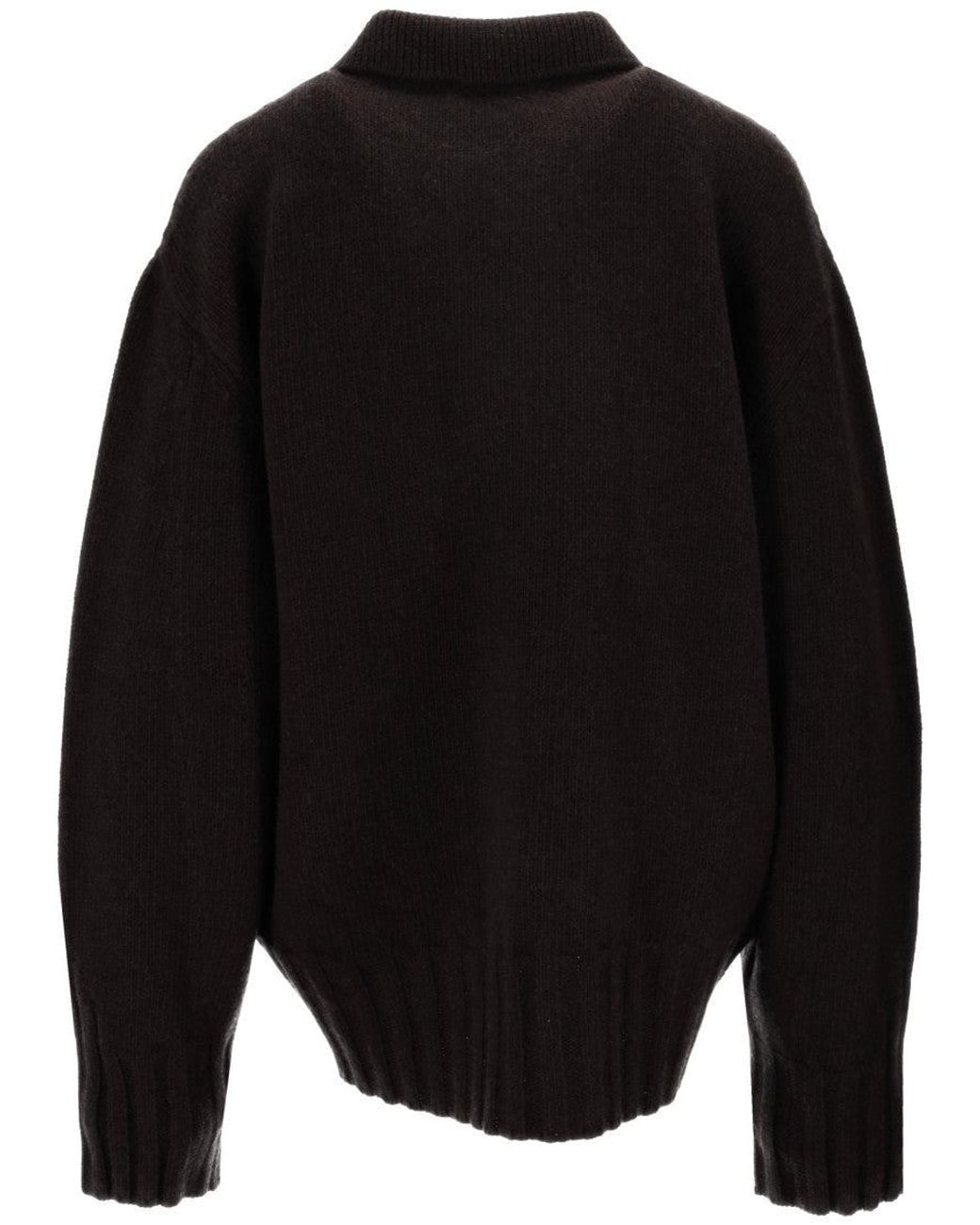 The Attico Black Wool Cardigan