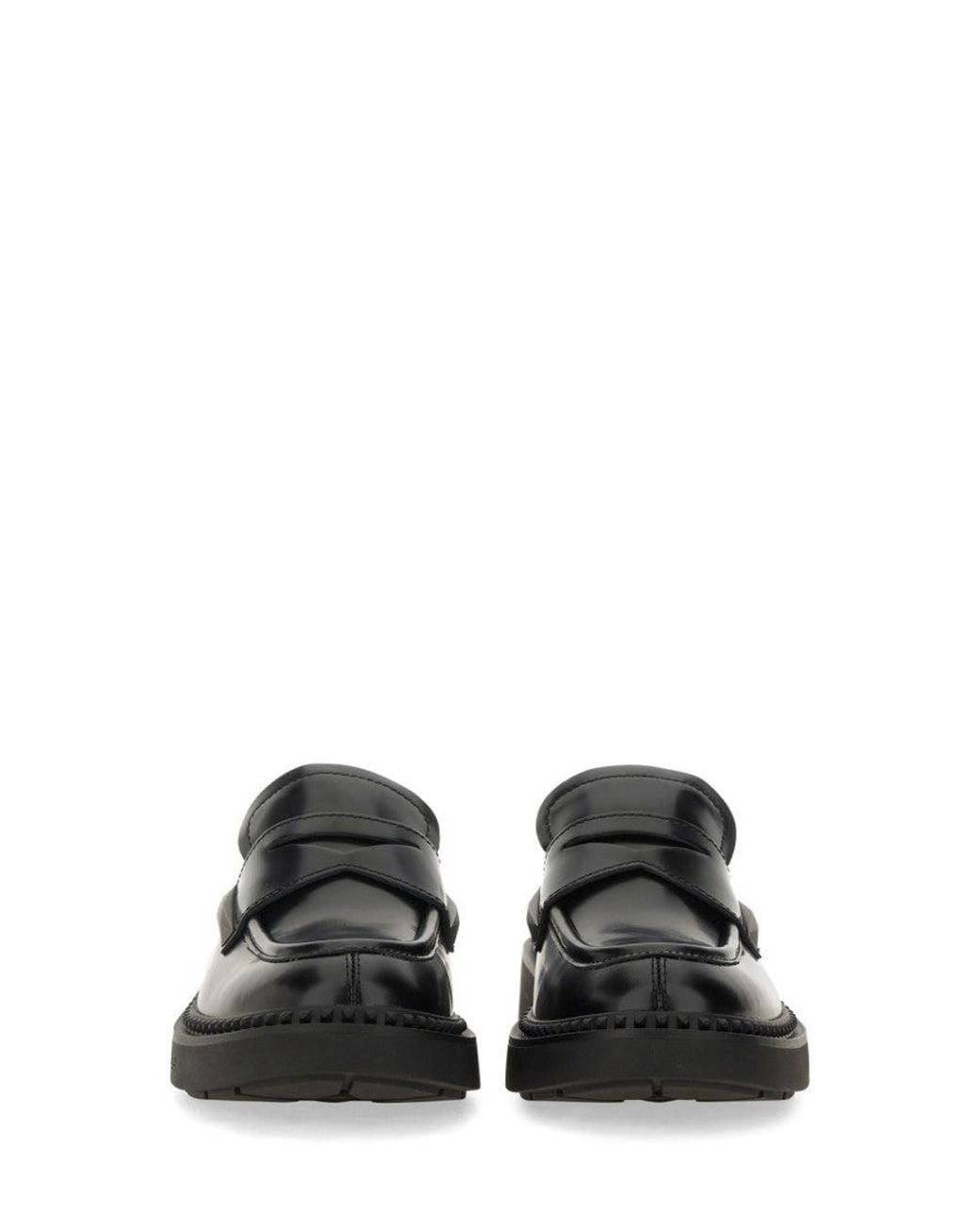 Ash Black Leather Loafers