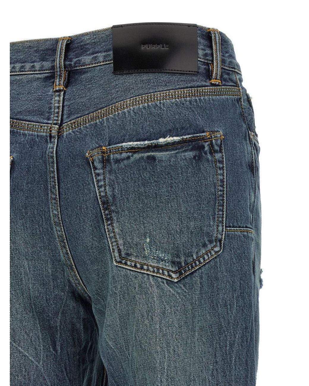 Purple Brand Blue Mid Rise Jeans for men