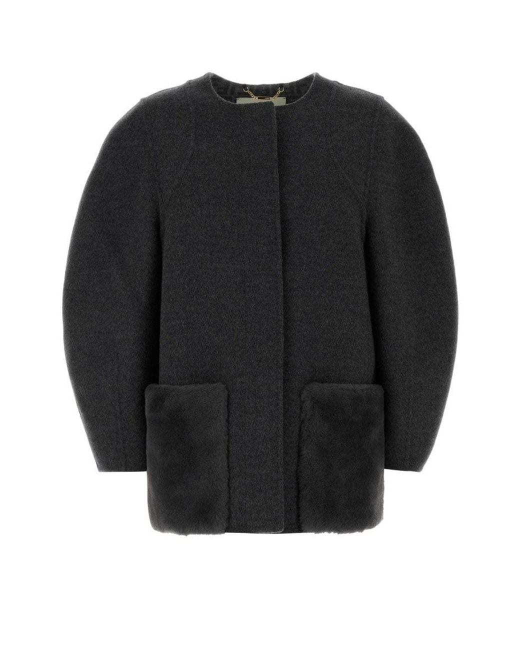 Fendi Black Dark Round Neck Jacket