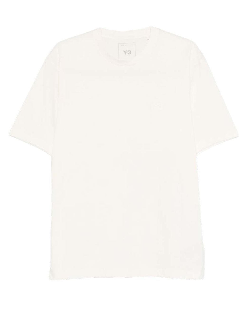Y-3 White Crew Neck T-Shirt for men
