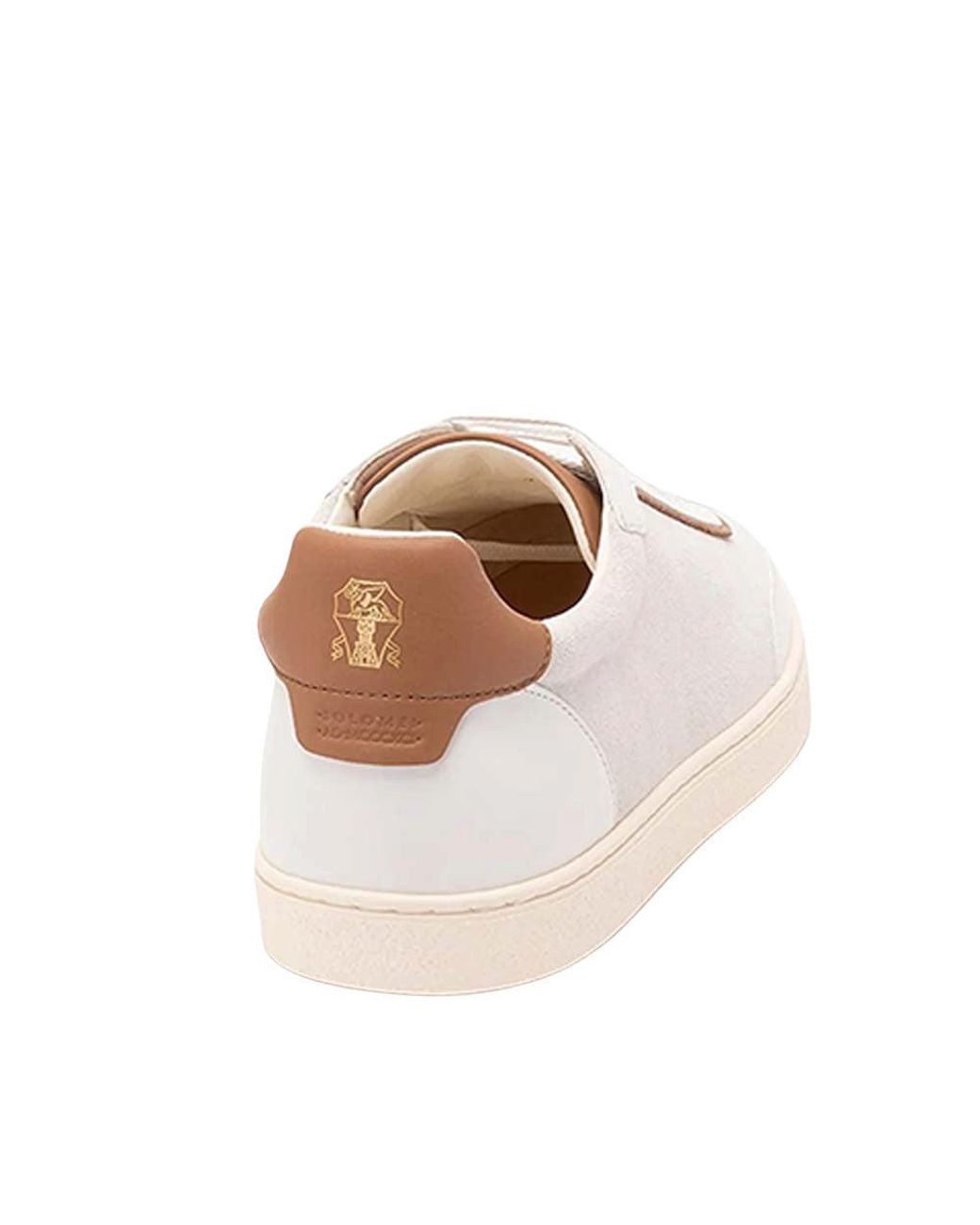 Brunello Cucinelli White Color Block Sneakers for men
