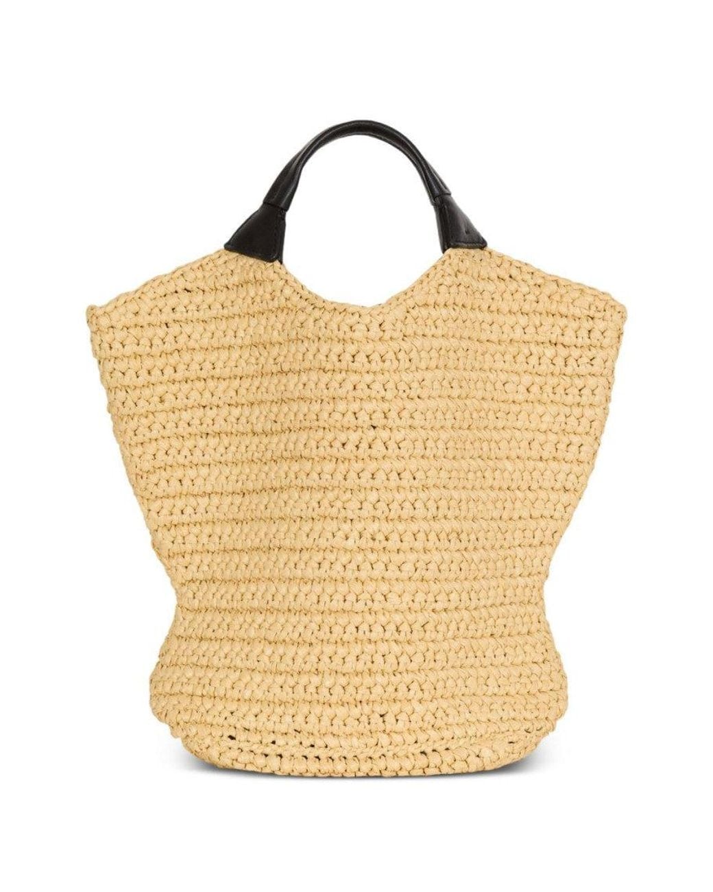 Balmain Metallic Crochet Mini Cabas Bag