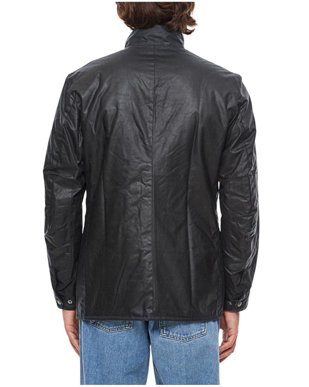 Barbour Gray Dark Waxed Jacket for men