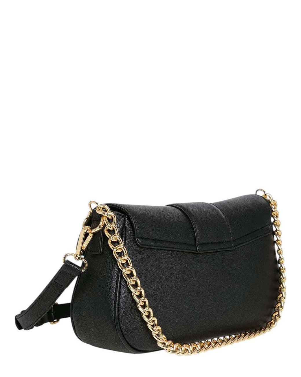 Love Moschino Black Heart Clamp Medium Shoulder Bag