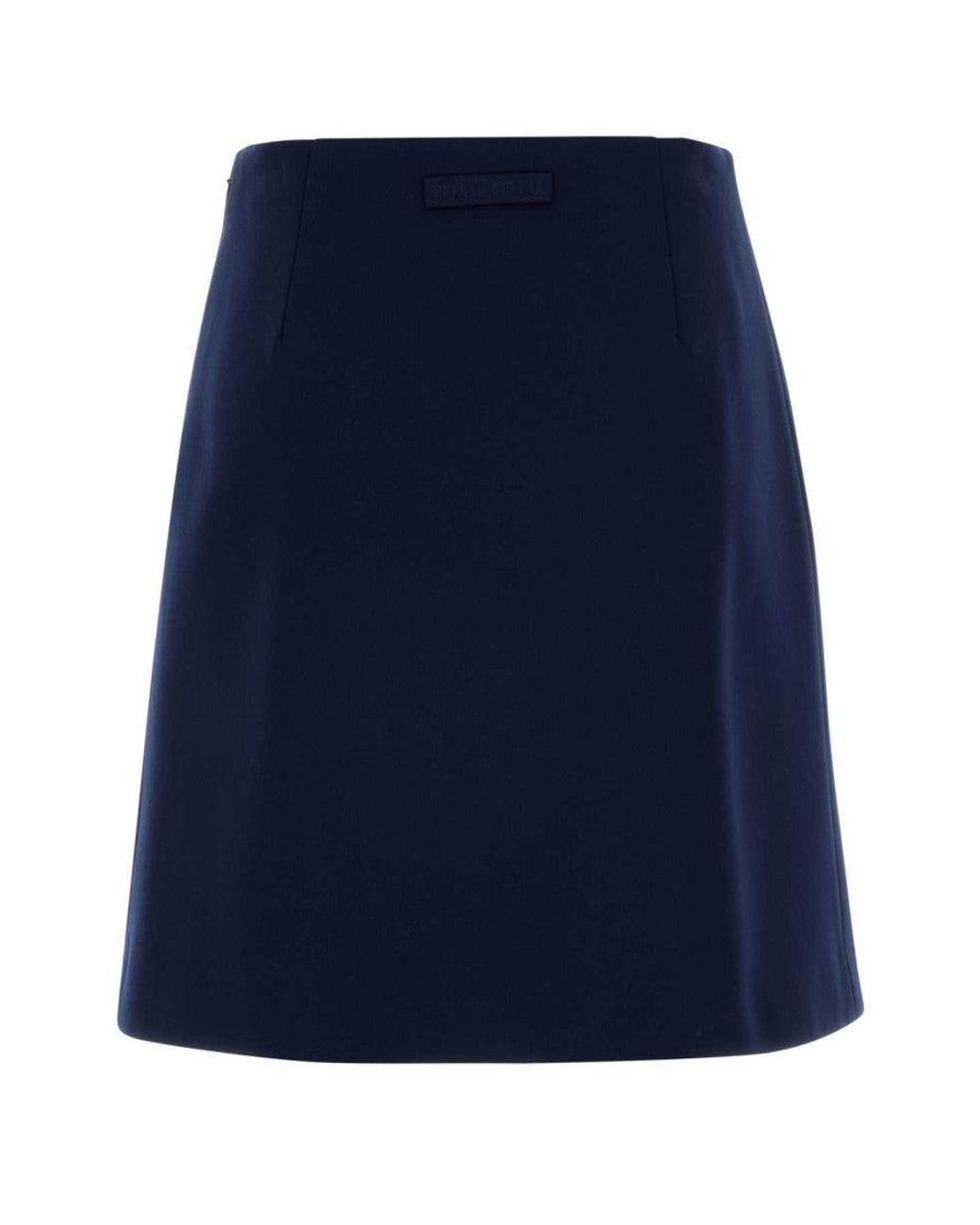 Miu Miu Blue Above Knee Skirt
