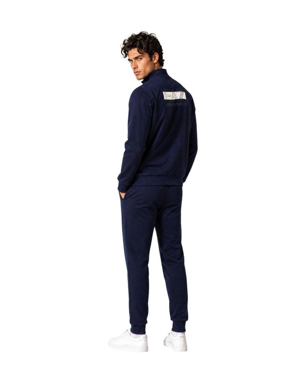 EA7 Blue Regular Tracksuit for men