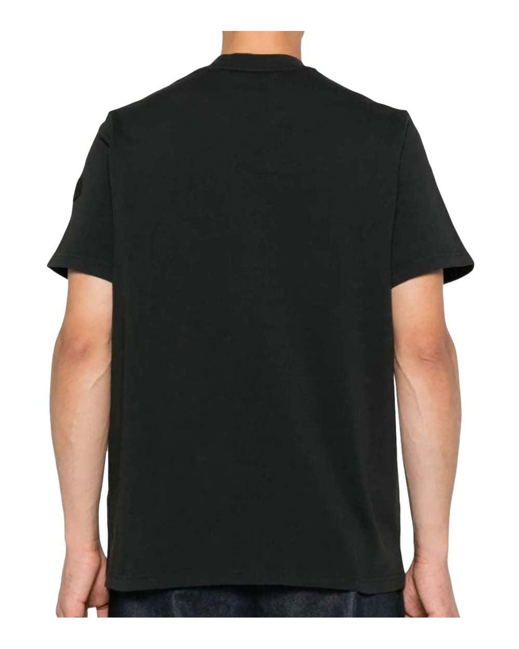 Moncler Black Crew Neck T-Shirt for men