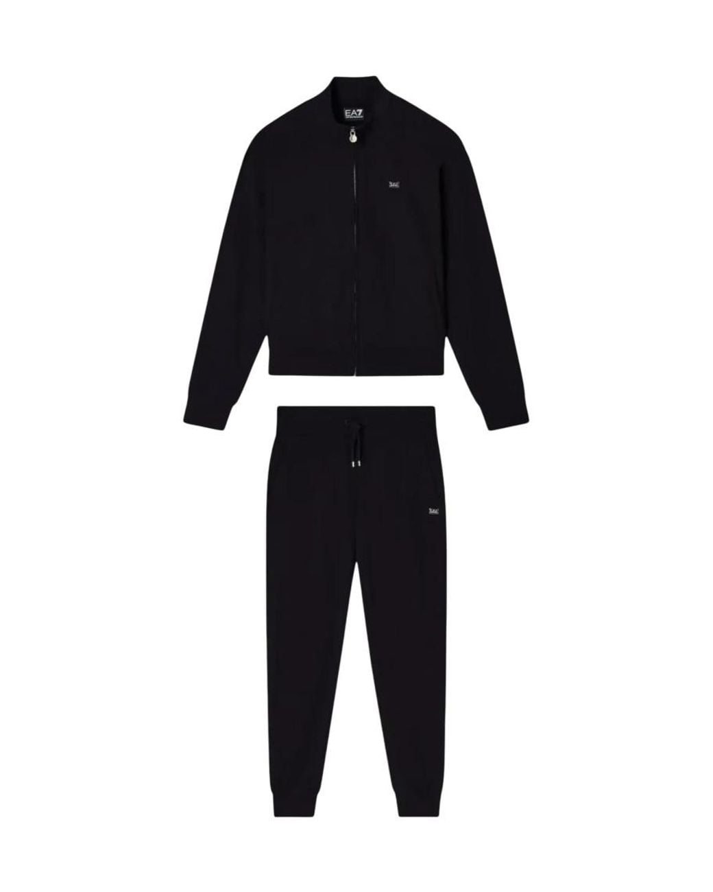 EA7 Black Logo Tracksuit