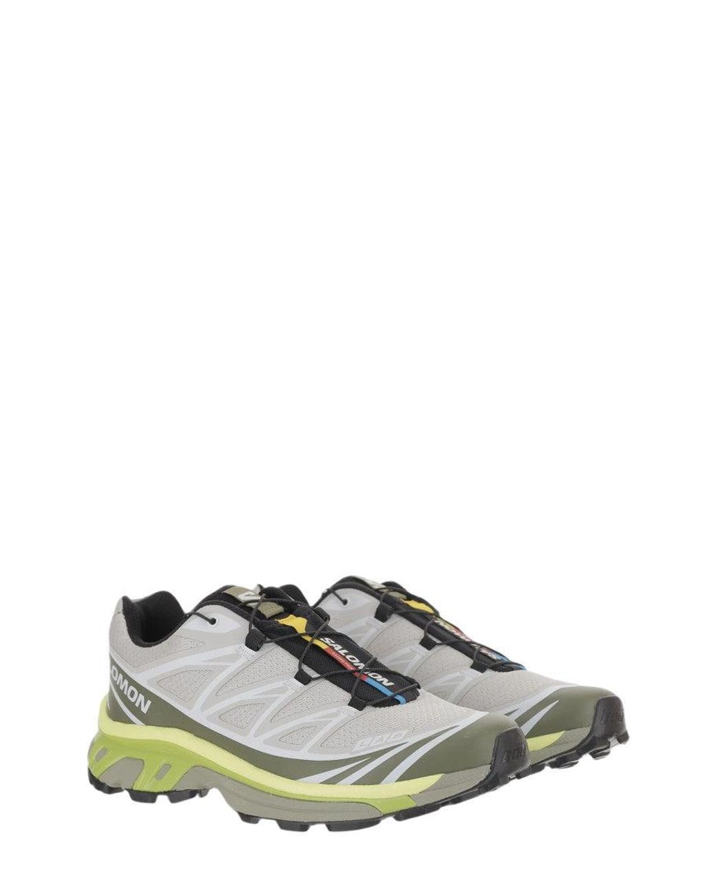 Salomon White Color Block Sneakers
