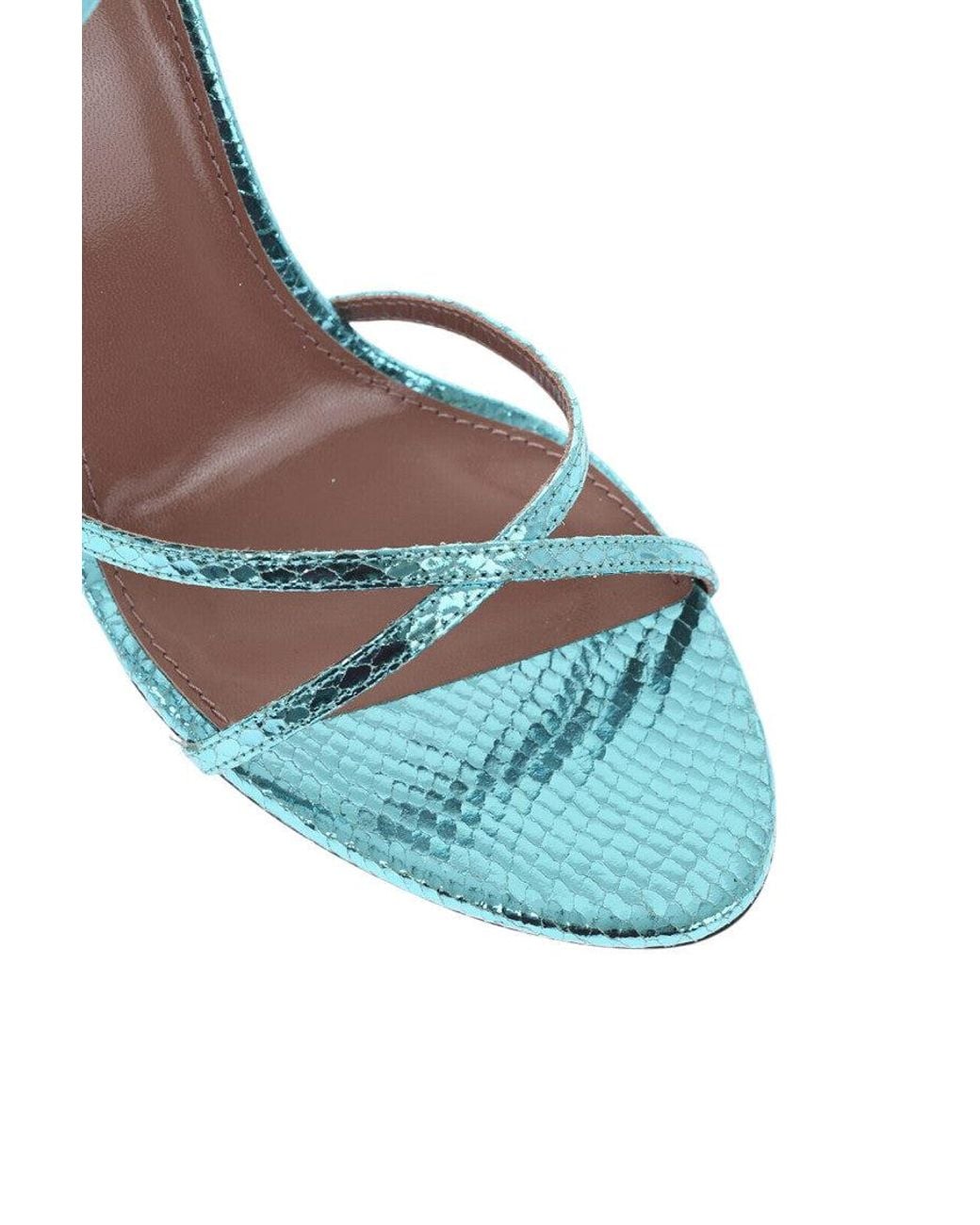 Paris Texas Blue Lace Up Heels