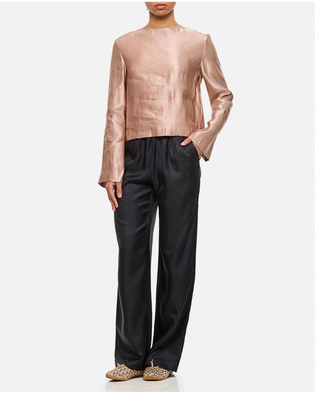 Loulou de Saison Pink Round Neck Blouse