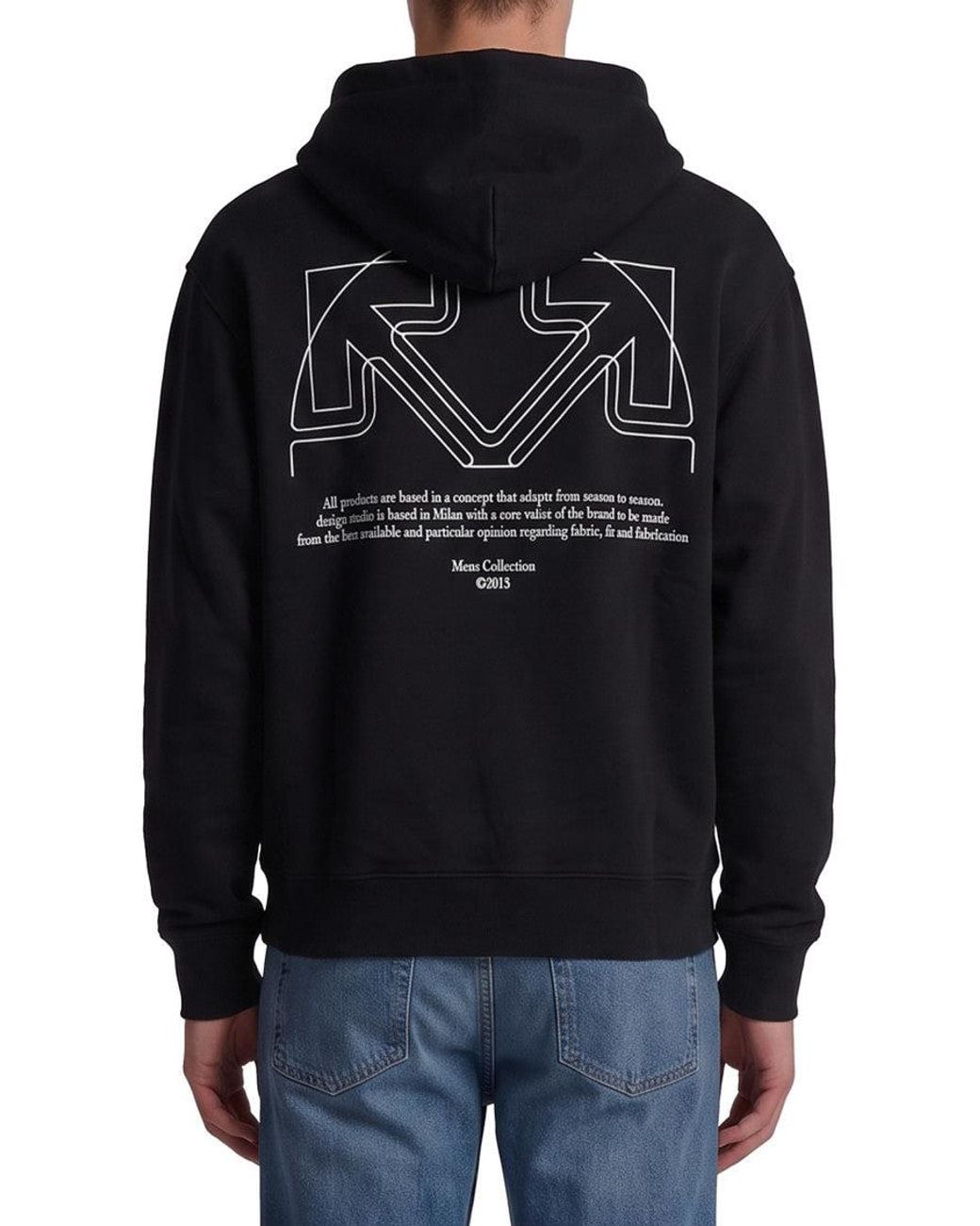 Off-White c/o Virgil Abloh Black Regular Logo Hoodie for men