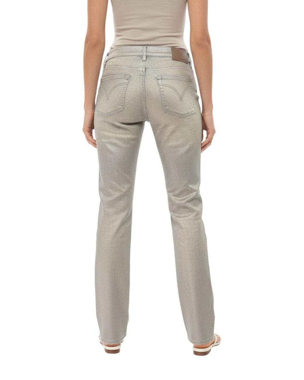 DIESEL Gray Slim Mid Rise Jeans