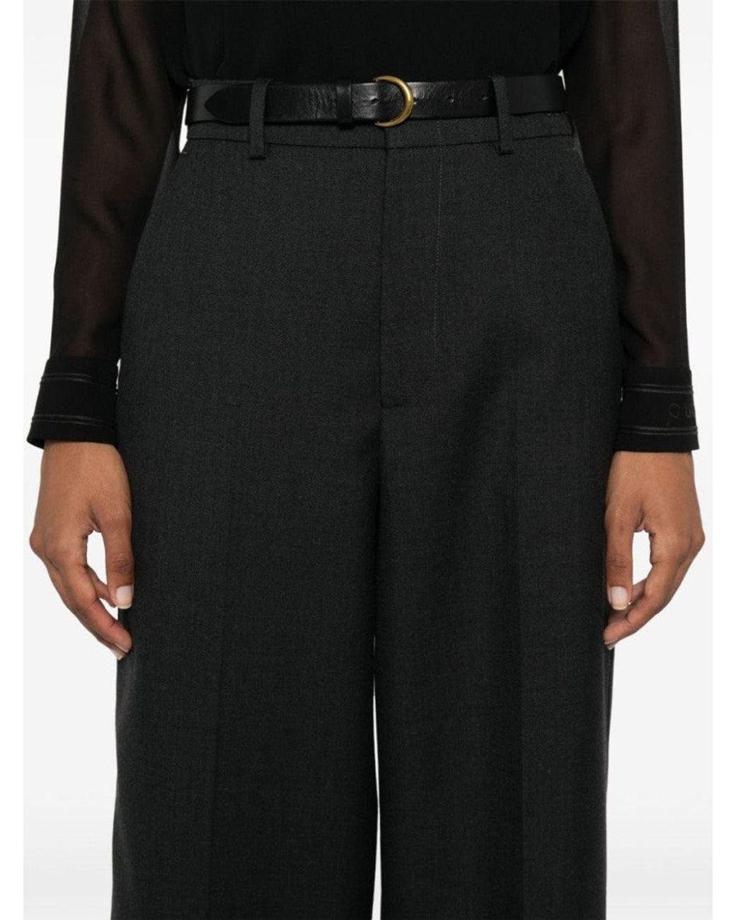 Gucci Blue Dark Wide Leg Trouser
