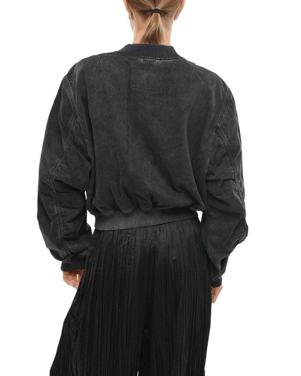 DIESEL Black Band Collar Jacket