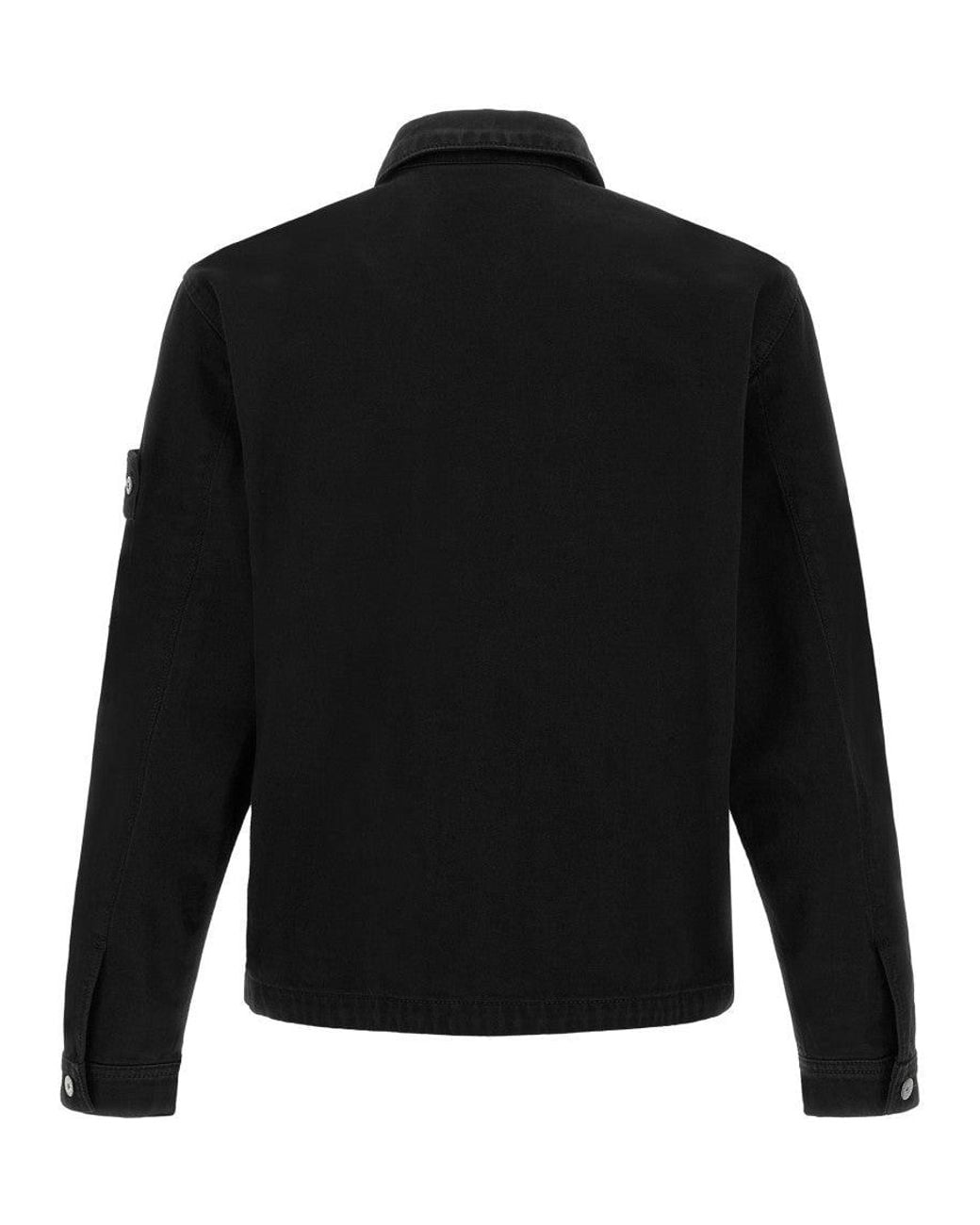 Stone Island Black Shirt Collar Jacket for men