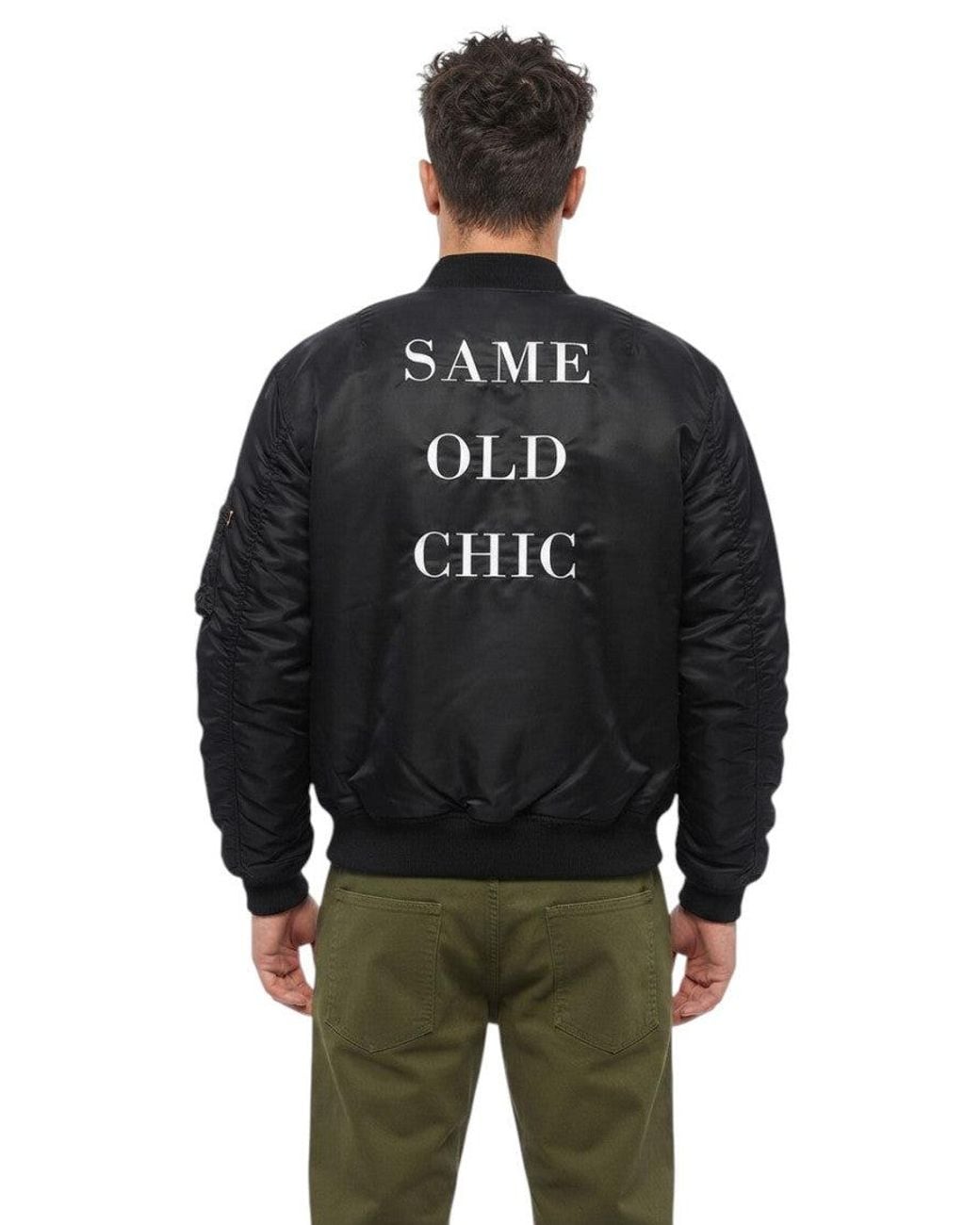Moschino Black Regular Bomber Jacket for men