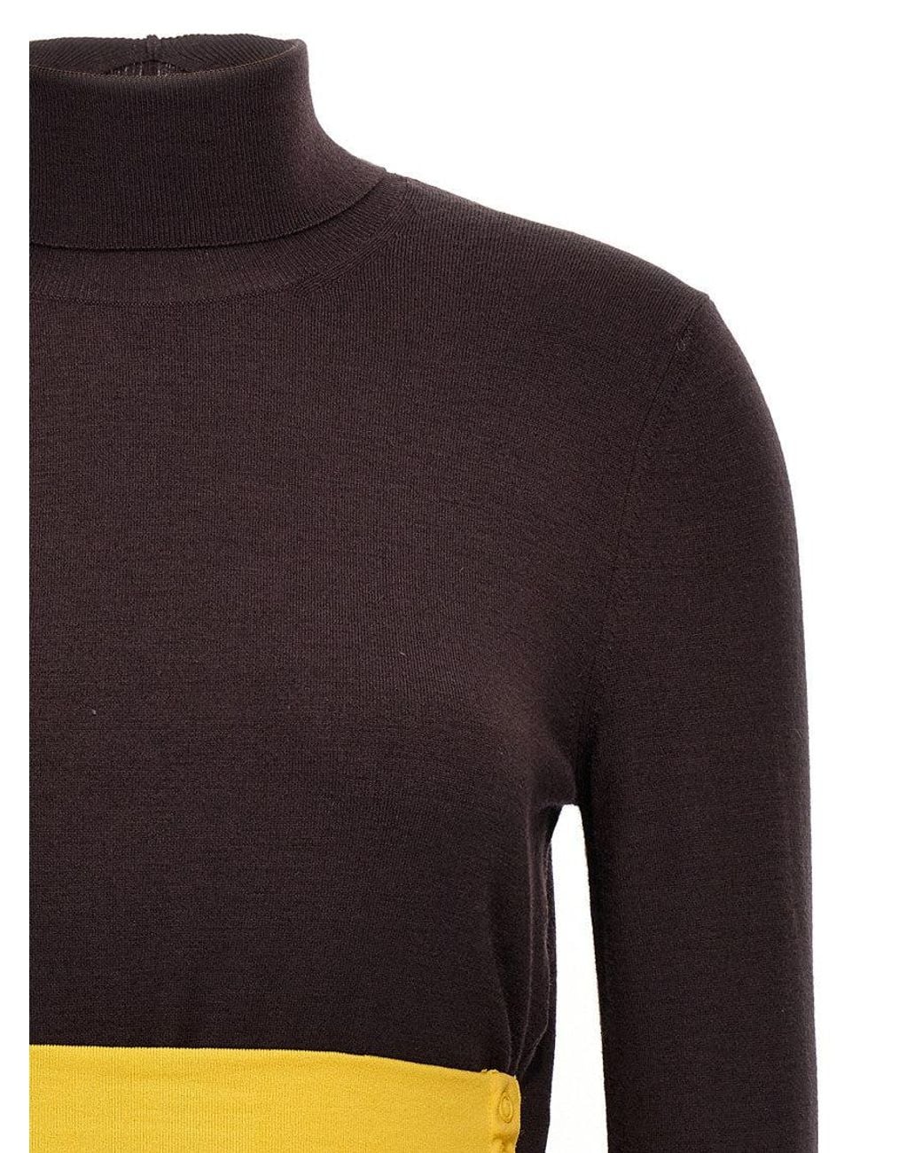 Fendi Black Wool Turtleneck Sweater