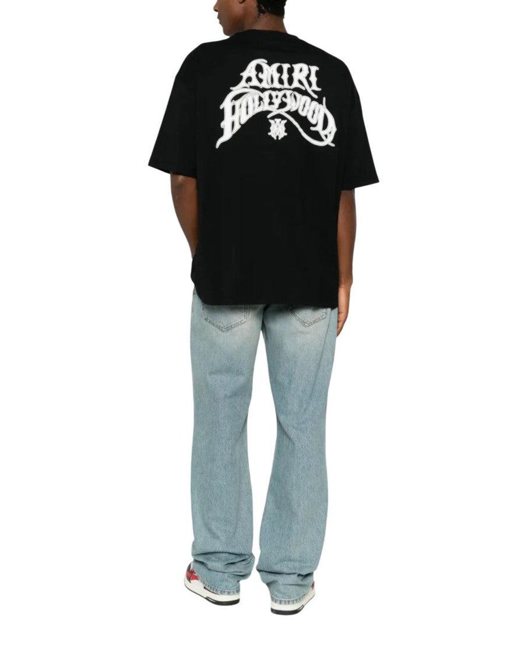 Amiri Black Regular Logo T-Shirt for men