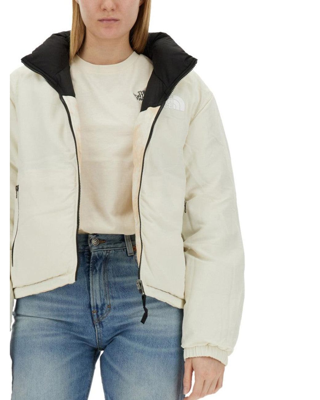 The North Face Blue Cropped Down Jacket