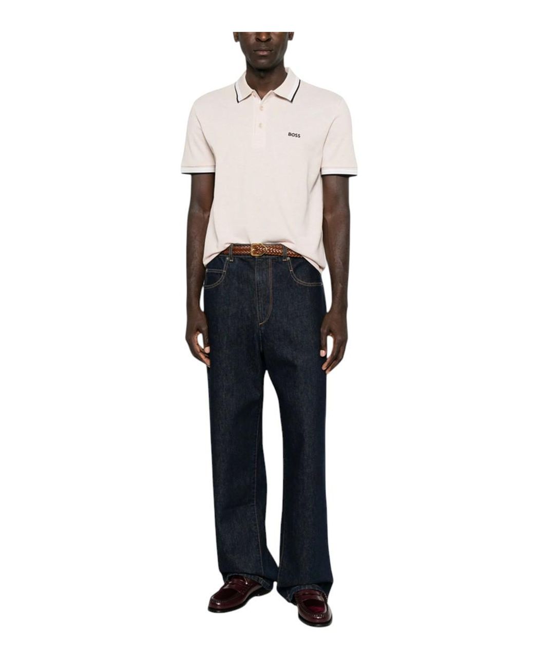Boss White Light Regular Polo for men