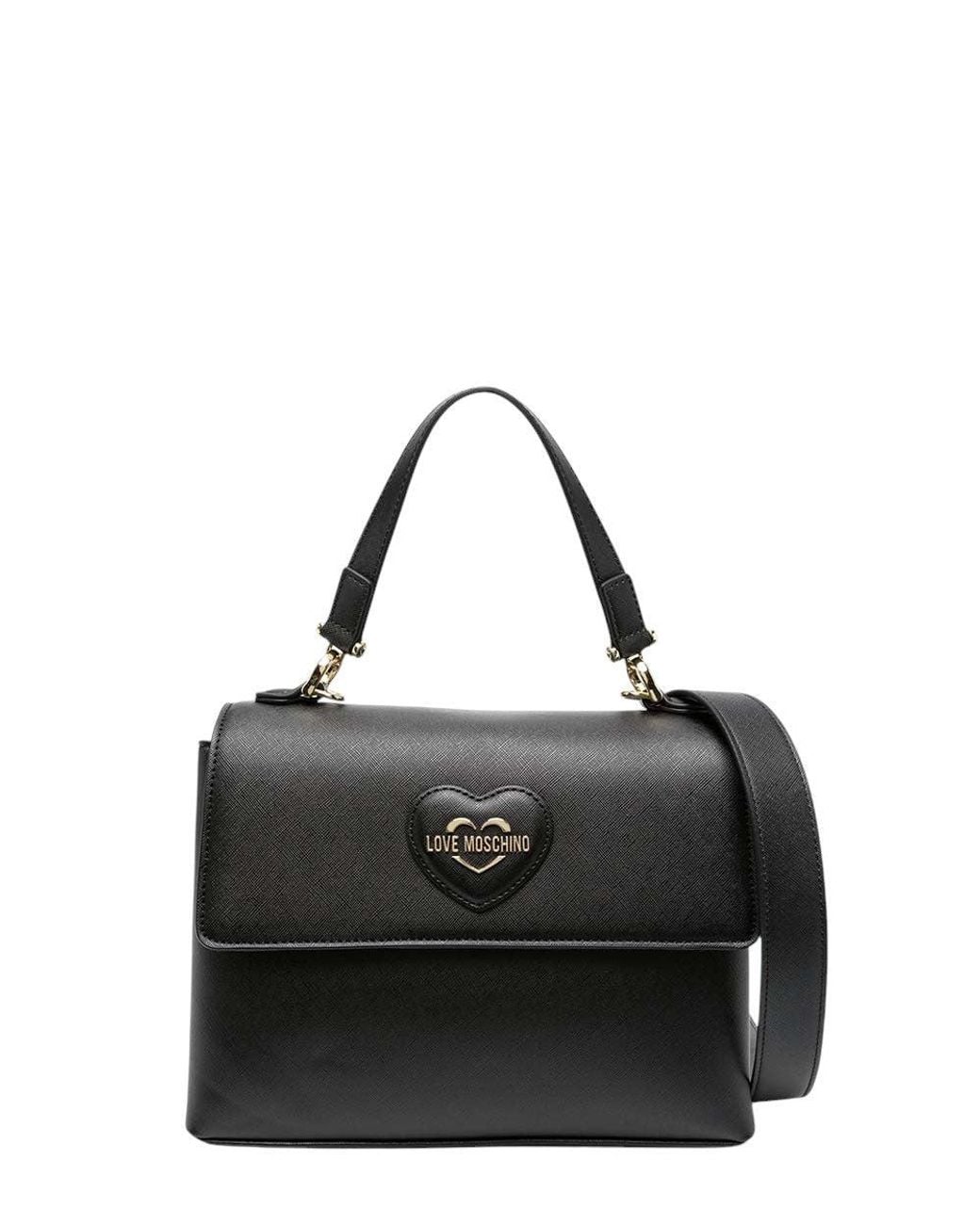 Love Moschino Black Heart Logo Small Satchel