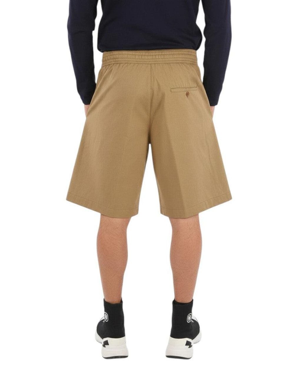 Neil Barrett Natural Loose Solid Shorts for men