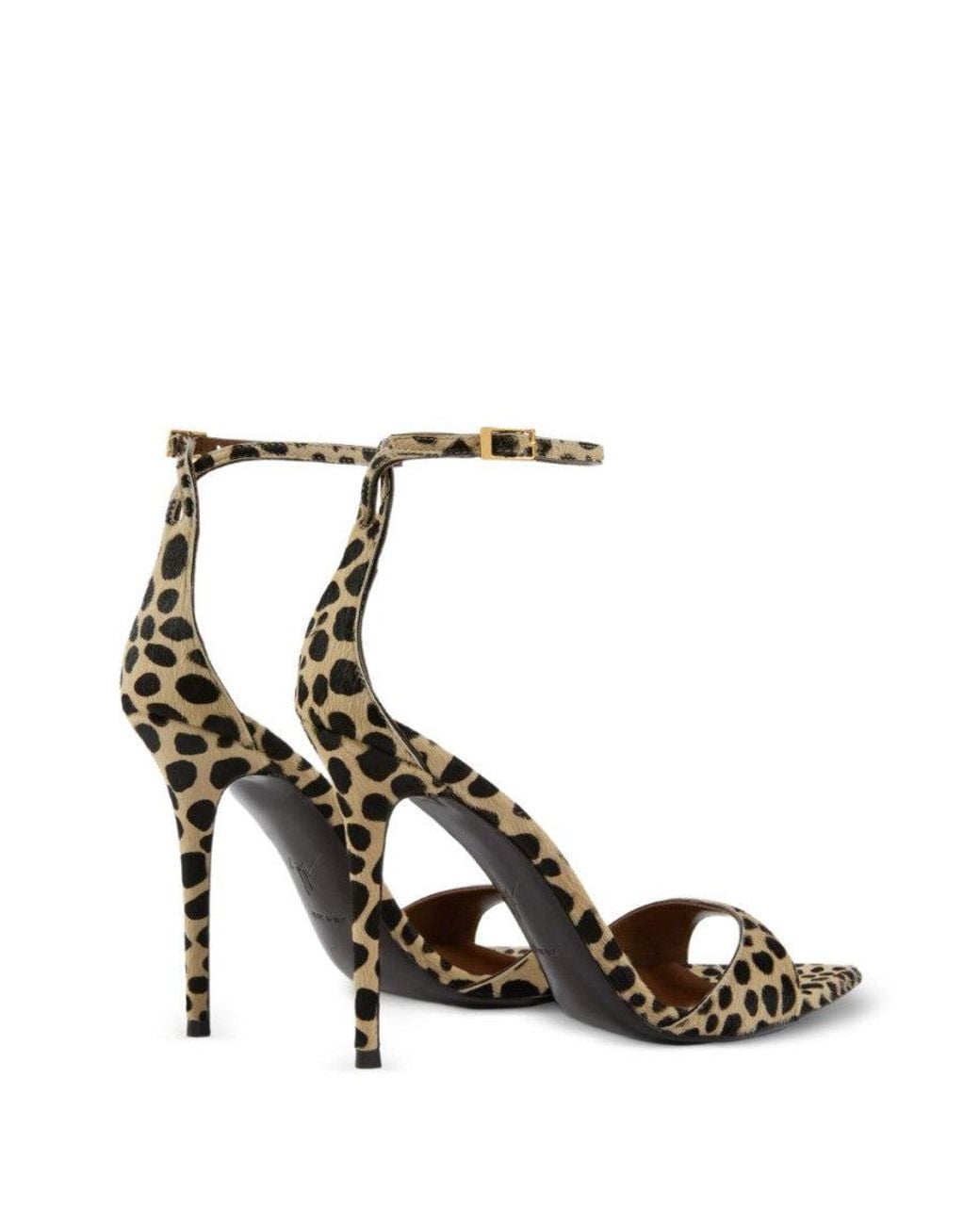 Giuseppe Zanotti Metallic Print Ankle Strap Heels