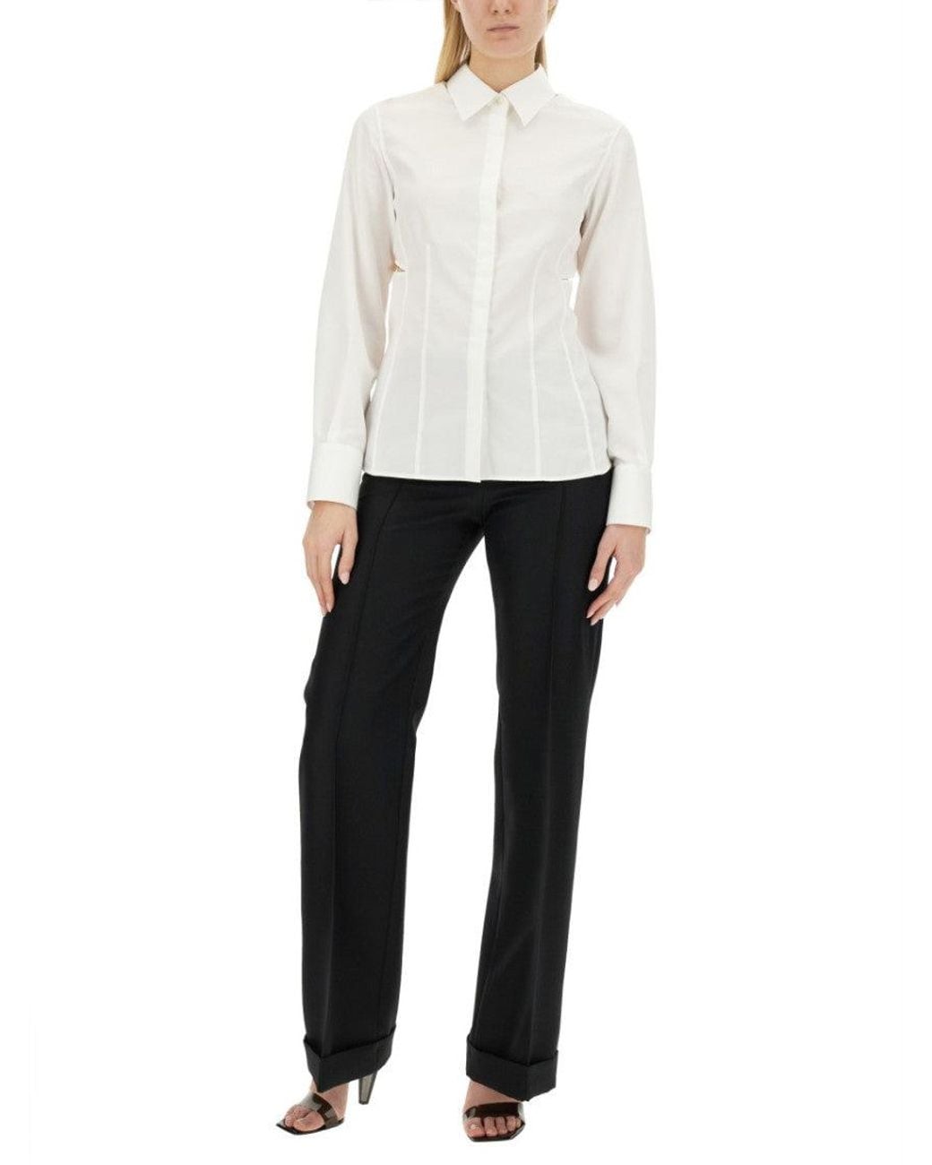 Helmut Lang White Slim Solid Shirt